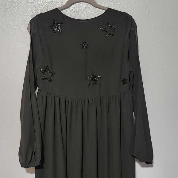 CHASER Beaded Star Maxi Dress Womens Small Celstial Ethereal Whimsy - Picture 9 of 11